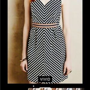 Anthropology Maeve Chevron Sleeveless Dress